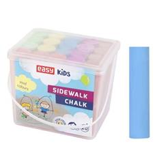 EASY Kids Chodníkové křídy v kyblíku 20 ks, 6 barev