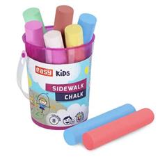 EASY Kids Chodníkové křídy v kyblíku, 8 ks, 7 barev