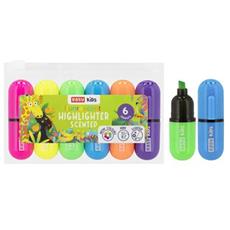 EASY Kids FLASH MINI NEON Sada zvýrazňovačů s vůní, kulaté, 6 barev