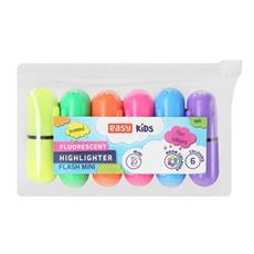 EASY Kids FLASH MINI Sada zvýrazňovačů s vůní, kulaté, 6 barev