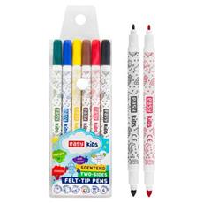 EASY Kids TWIN Oboustranné fixy s vůní, vypratelné, 6 barev
