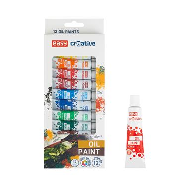 EASY Olejové barvy 12 ml, 12 barev