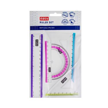 EASY Školní a rýsovací sada pravítek, 15 cm