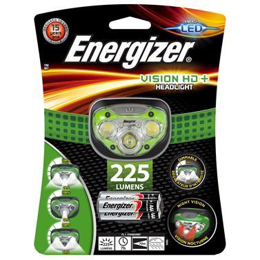 ENERGIZER HEADLIGHT, Čelovka, zelená, 3xAAA, 225 lumenů