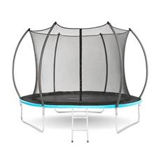 Spokey BOUNCE Trampolína 305 cm s ochrannou sítí a schůdky, černo-modrá