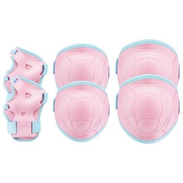 Spokey BUFFER 3dílná sada dětských chráničů, růžové, vel. XS-M