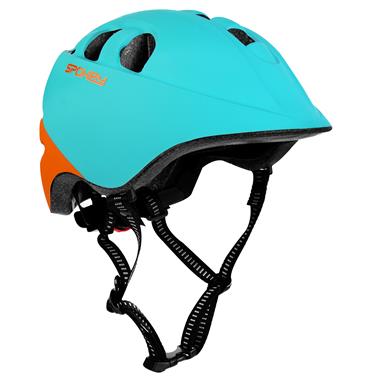 Spokey CHERUB Dětská cyklistická přilba IN-MOULD, 48-56, modro-oranžová