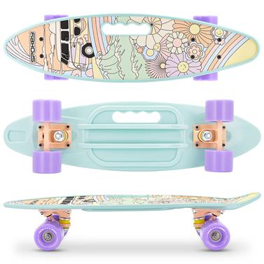 Spokey GROOVY Pennyboard s rukojetí, 56 cm