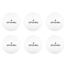 Spokey LERNER-Pingpongové míčky 1*, 6 ks, bílé