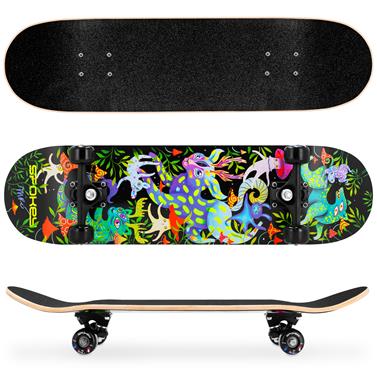 Spokey OLLIE Skateboard 7.75", se svítícími prvky ve tmě
