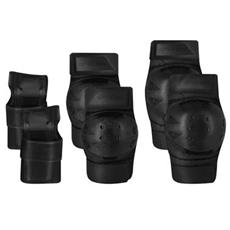 Spokey SHIELD PRO 3dílná sada chráničů pro dospělé, černé, vel. XS-XL