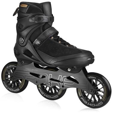 Spokey SHIFFTY PRO Kožené kolečkové brusle, černé, vel. 38-45