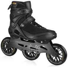 Spokey SHIFFTY PRO Kožené kolečkové brusle, černé, vel. 38-45