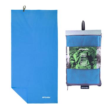Spokey SIROCCO XL Rychleschnoucí ručník s odnímatelnou sponou, modrý, 80 x 150 cm