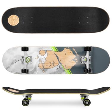 Spokey SKALLE PRO Skateboard 7.75", šedý